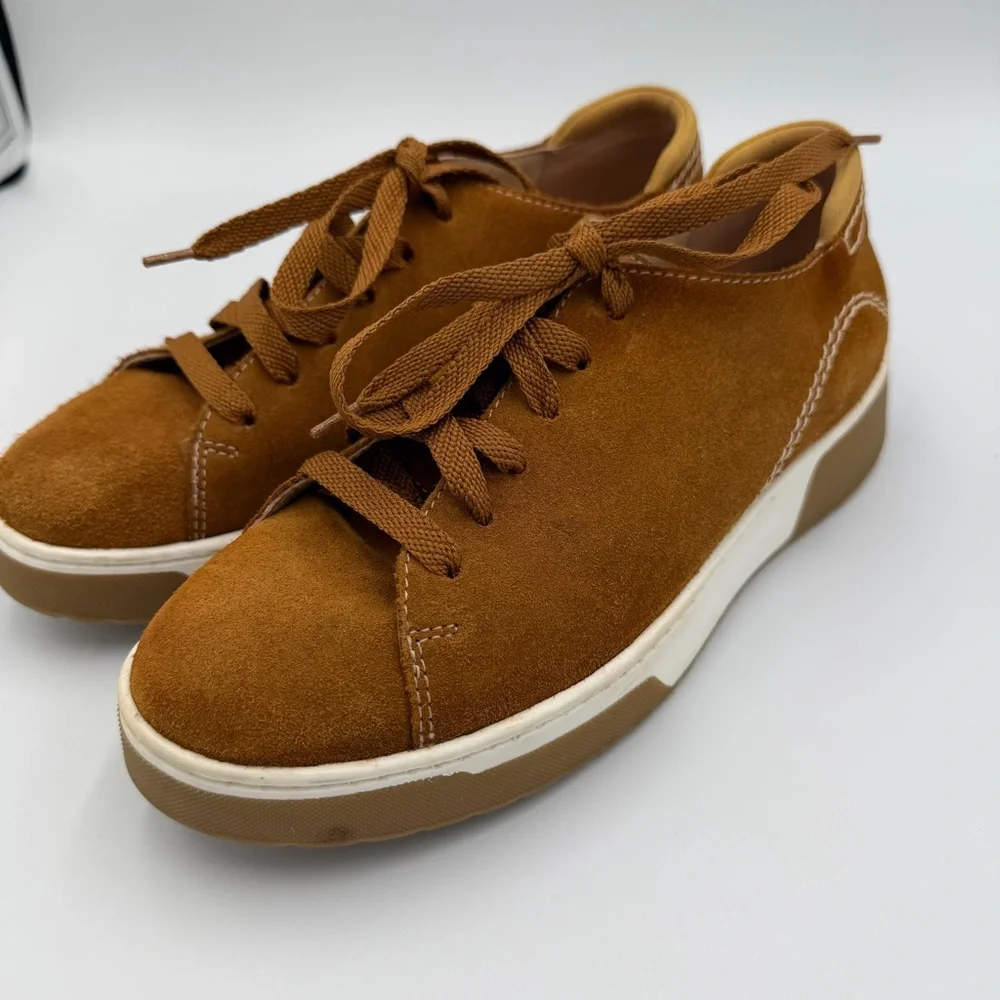 Geox Respira Brown Suede Lace-Up Sneakers – Size 35 (US 5)